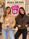 Chaqueta piel de melocotón
